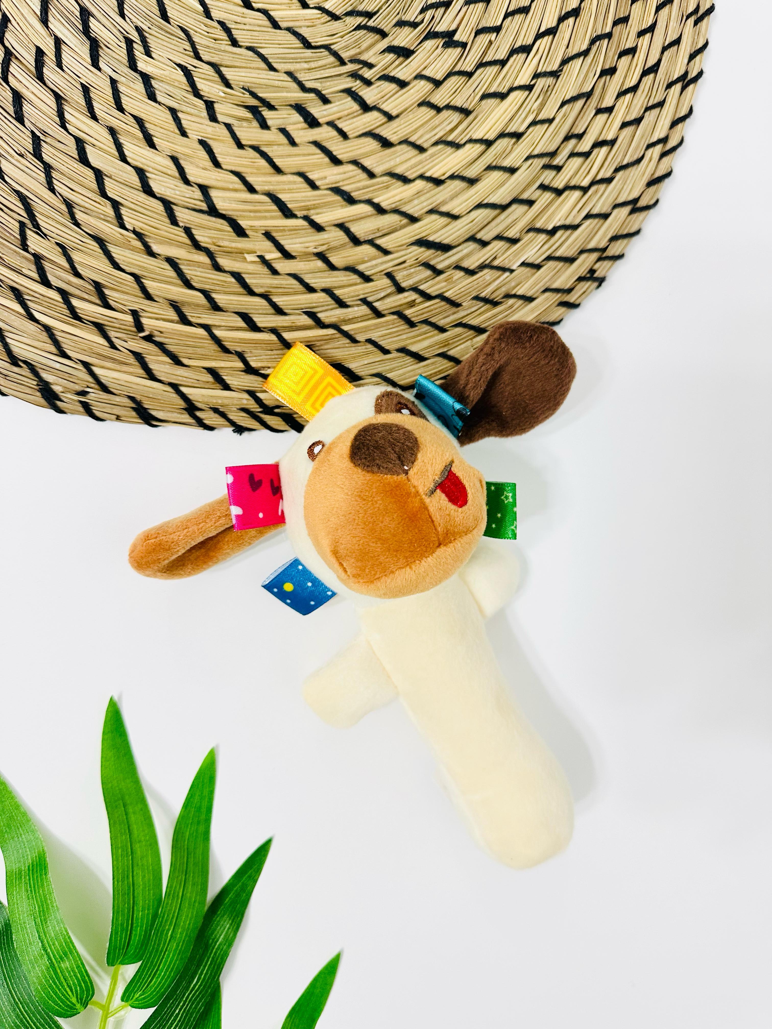 Botswana Sık Sık Sesli Peluş Sıkmalı Oyuncak - Krem 