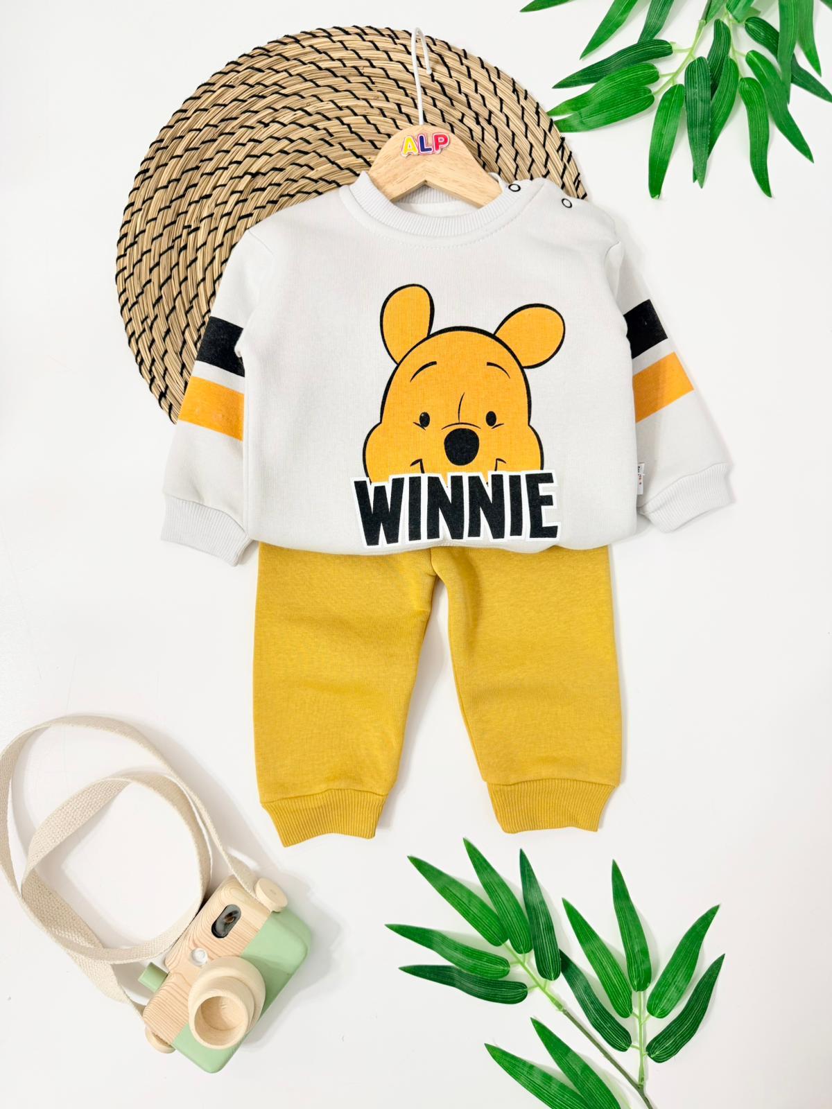 Pooh Baskılı 2ip Erkek Bebek Takım