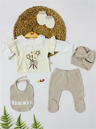 Berlin Yenidoğan 5li Set - Bej