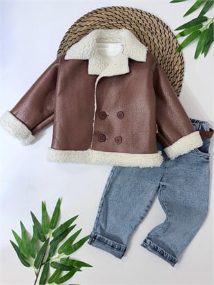Deri Ceket , Body , Kemerli Pantolon 4'lü Takım