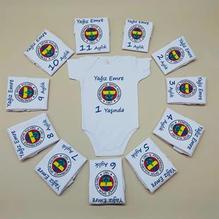 Fenerbahçe 12 Aylık Desenli Zıbın Seti