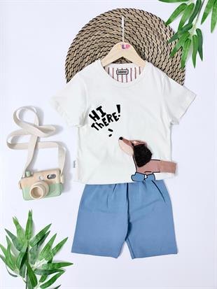 Hi There Sevimli Köpek Detaylı 2 ip 2li  Takım