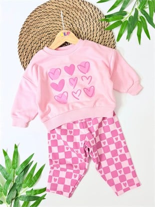 Love Baskılı Oversize 2'Li Eşofman Takımı