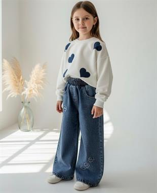 Love  Kot Pantolon Swet Kız Çocuk 2 li Takım