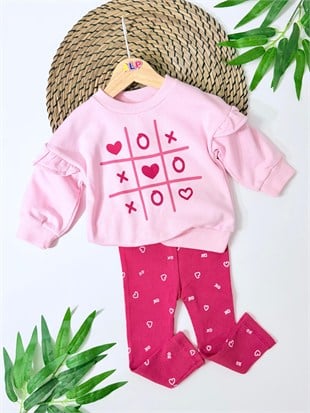Love Taytlı  Paça Kolları Fırfırlı Takım