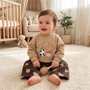 Milk Detaylı Desenli Pinterest Takım 