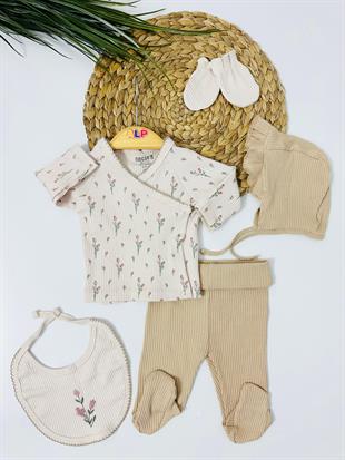 Ottawa 5li Yenidoğan set - Krem