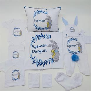 Rabbit 11 Parça İsme Özel Hastane Çıkışı Seti