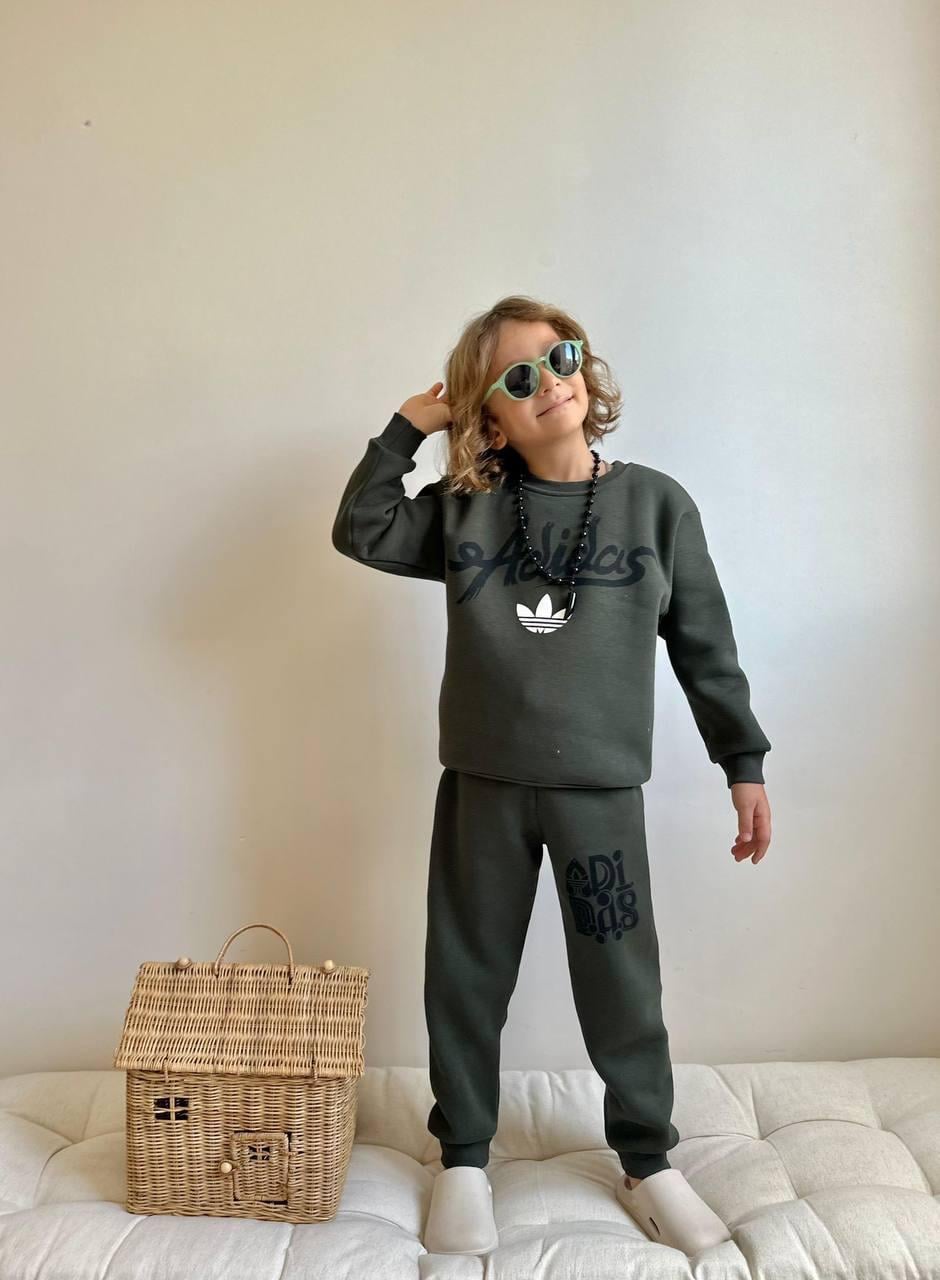 Adidas 3 İp İçi Şardonlu cep detaylı Eşofman Takım