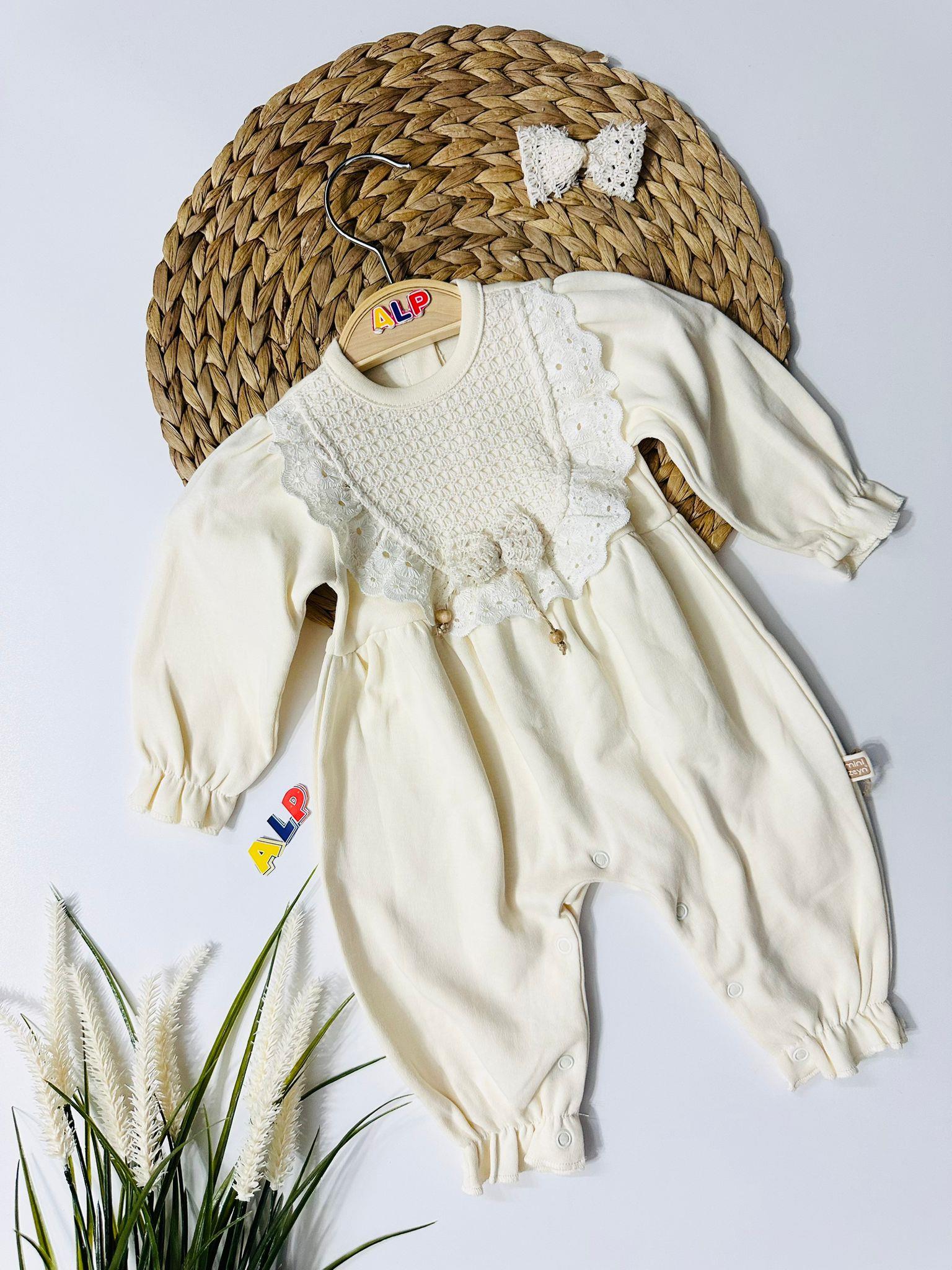 Amelia Tokalı Tulum Set-krem