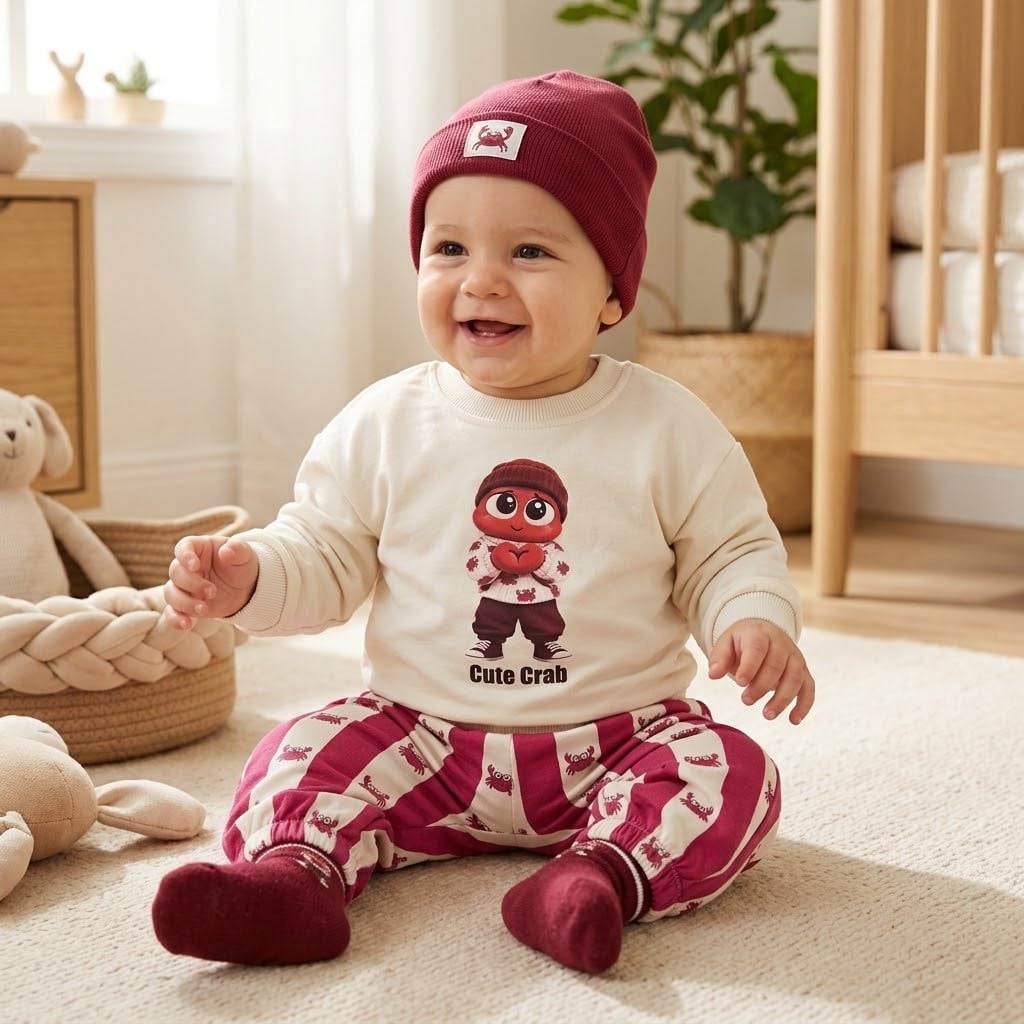 Angry Bear Baskılı Alt-Üst Takım ,Şapka & Çorap 4'lü Set