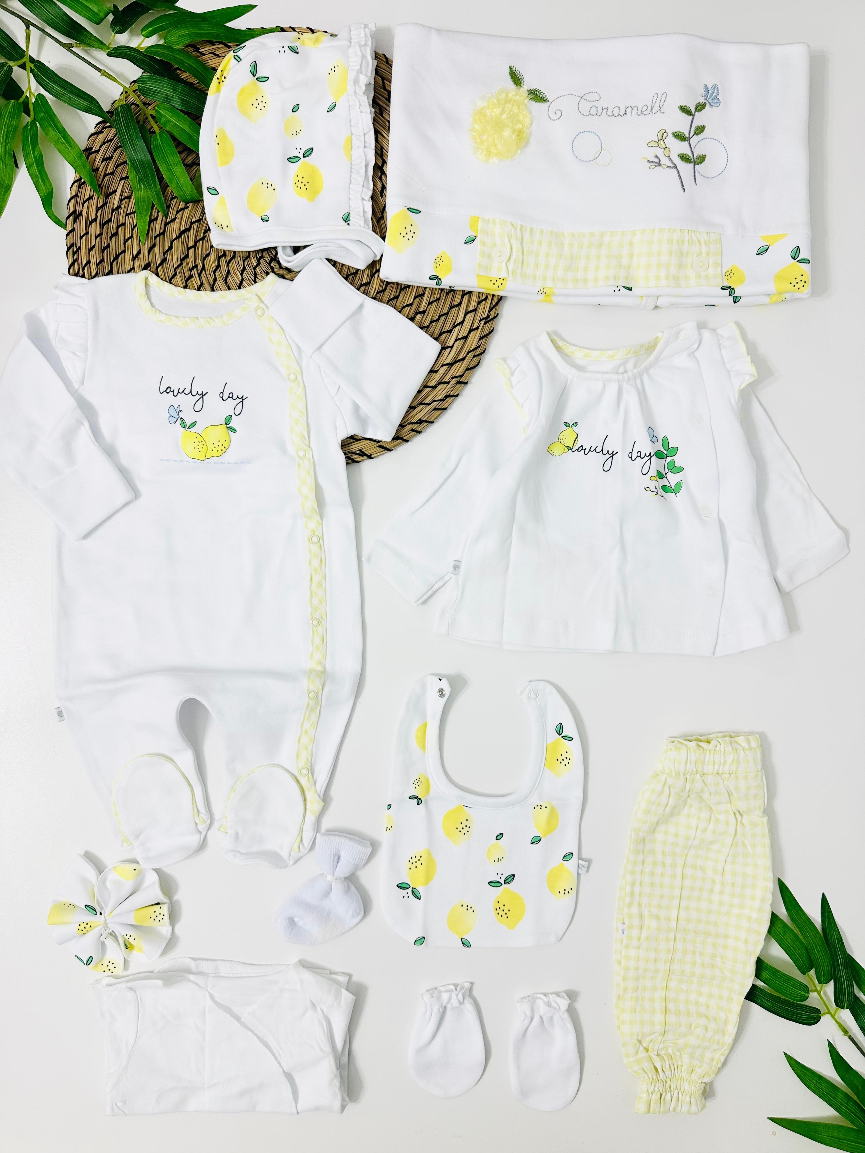Austria Lemon 10lu Yenidoğan Hastane Çıkışı Set - Yeşil 
