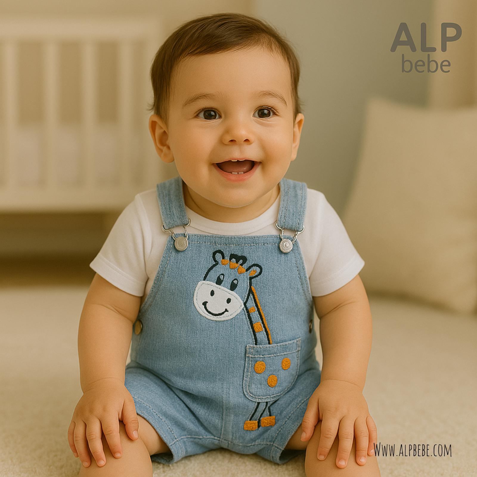 Berlin Zürafa  Örme Kot Salopet Takım - Gri