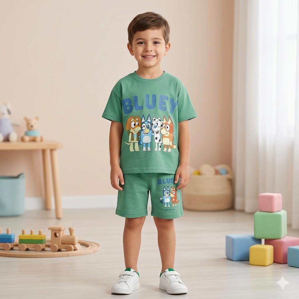 Bluey 2 İp Kapri Eşofman Takım