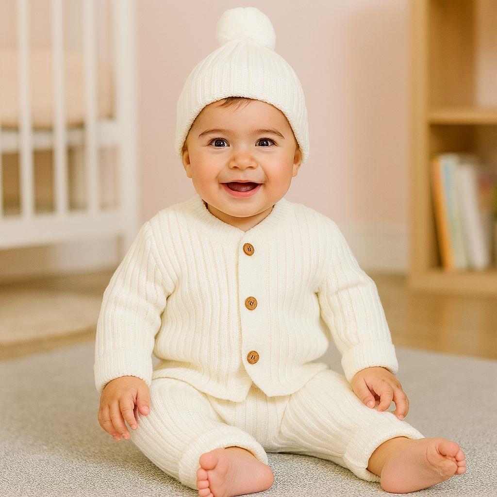 Canada Triko Yün Önden Düğmeli Şapka Detaylı Takım