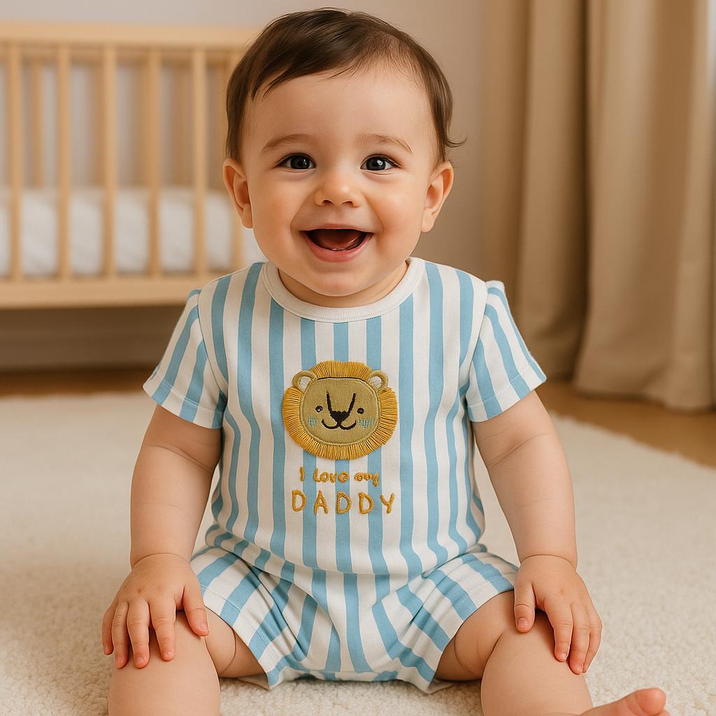 Chad leon Arkadan ve Alttan Çıtçıtlı Yazlık Tulum - Ekru