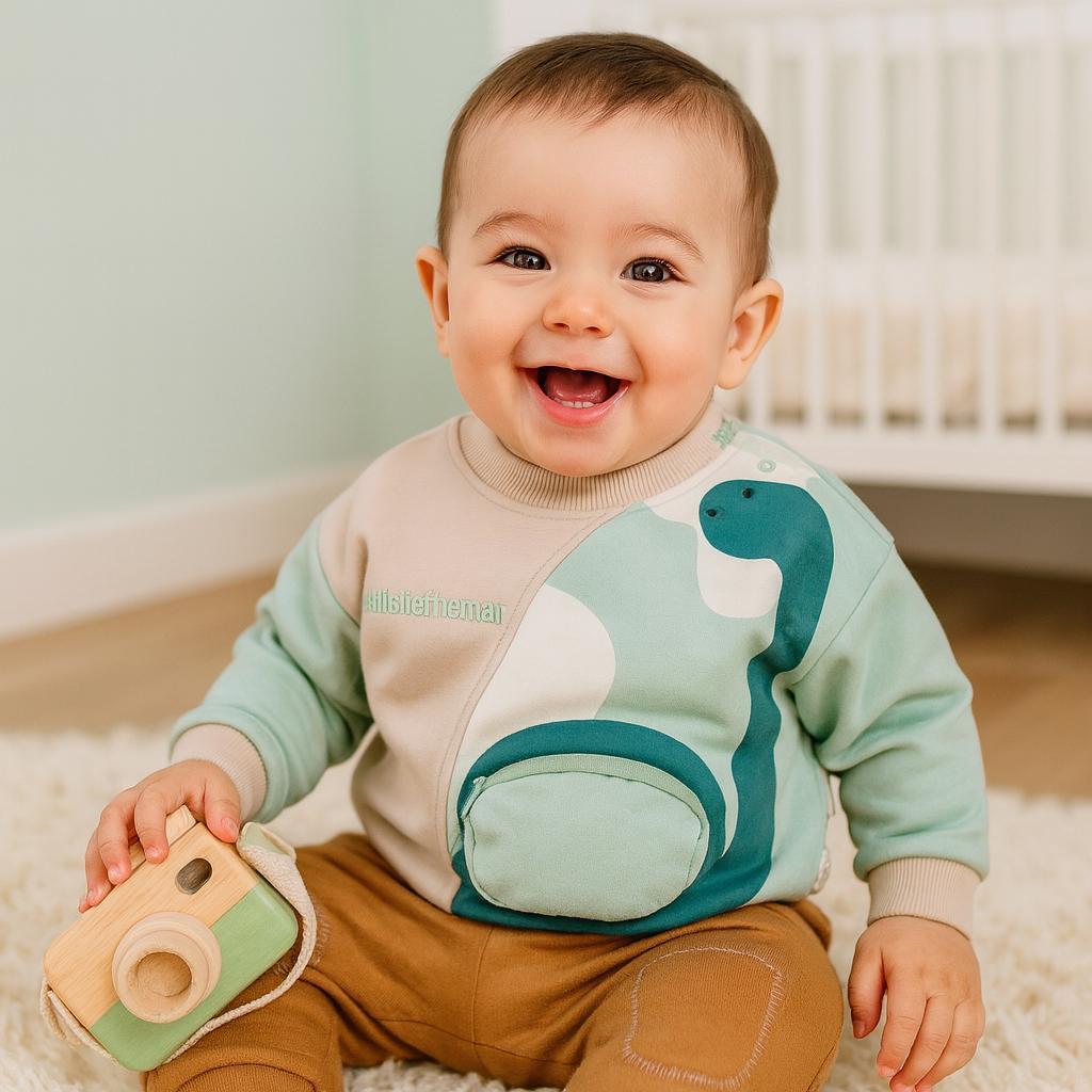 Dino  omuzdan çıtçıtlı şardonlu kışlık 2li takım