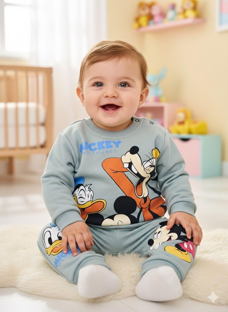 Disney Baskılı 2ip Erkek Bebek Takım