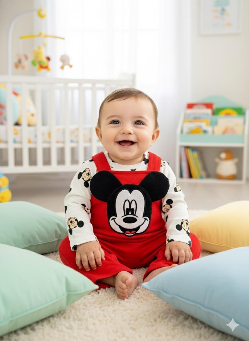 Disney Erkek Bebek Salopet Takım