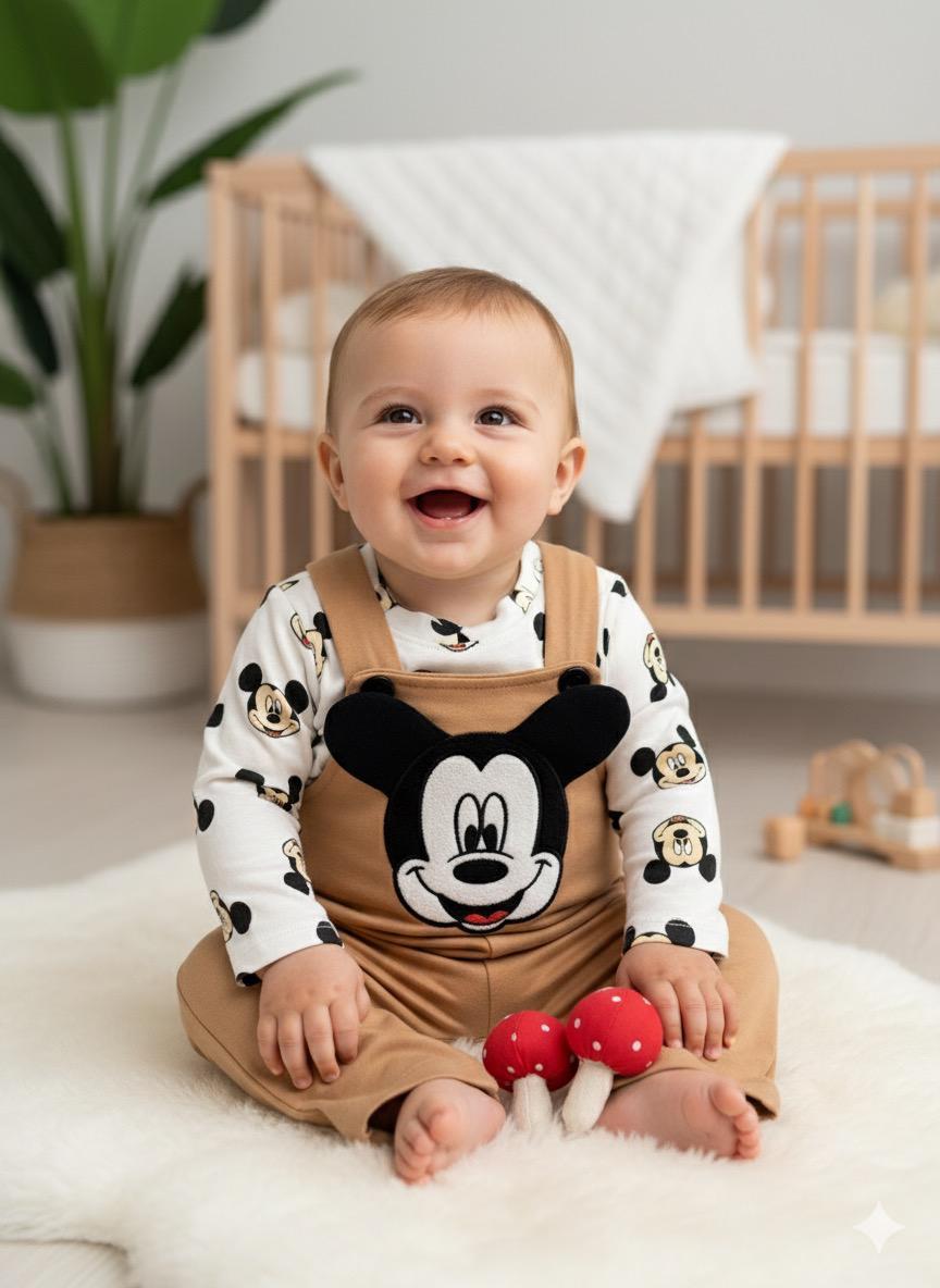 Disney Erkek Bebek Salopet Takım