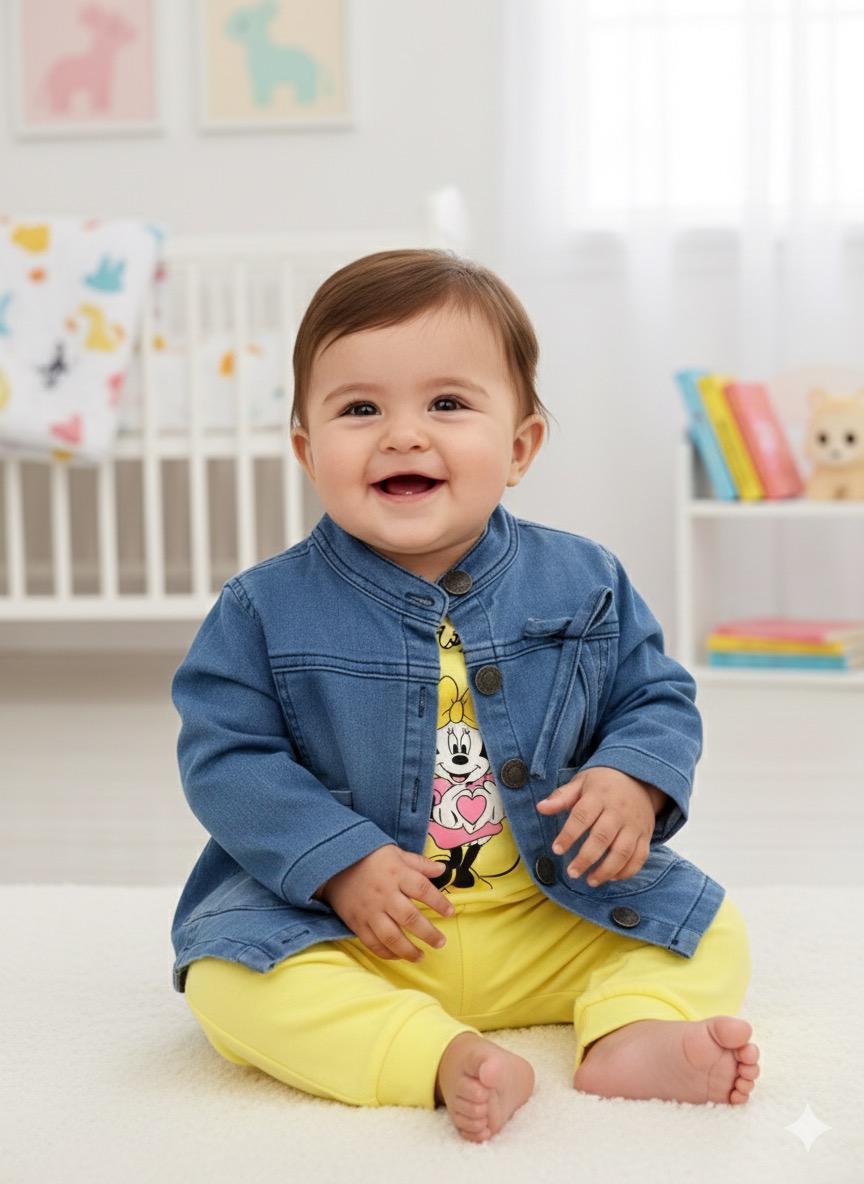 Disney Kot Ceket Detaylı 2 ip 3'lü Takım