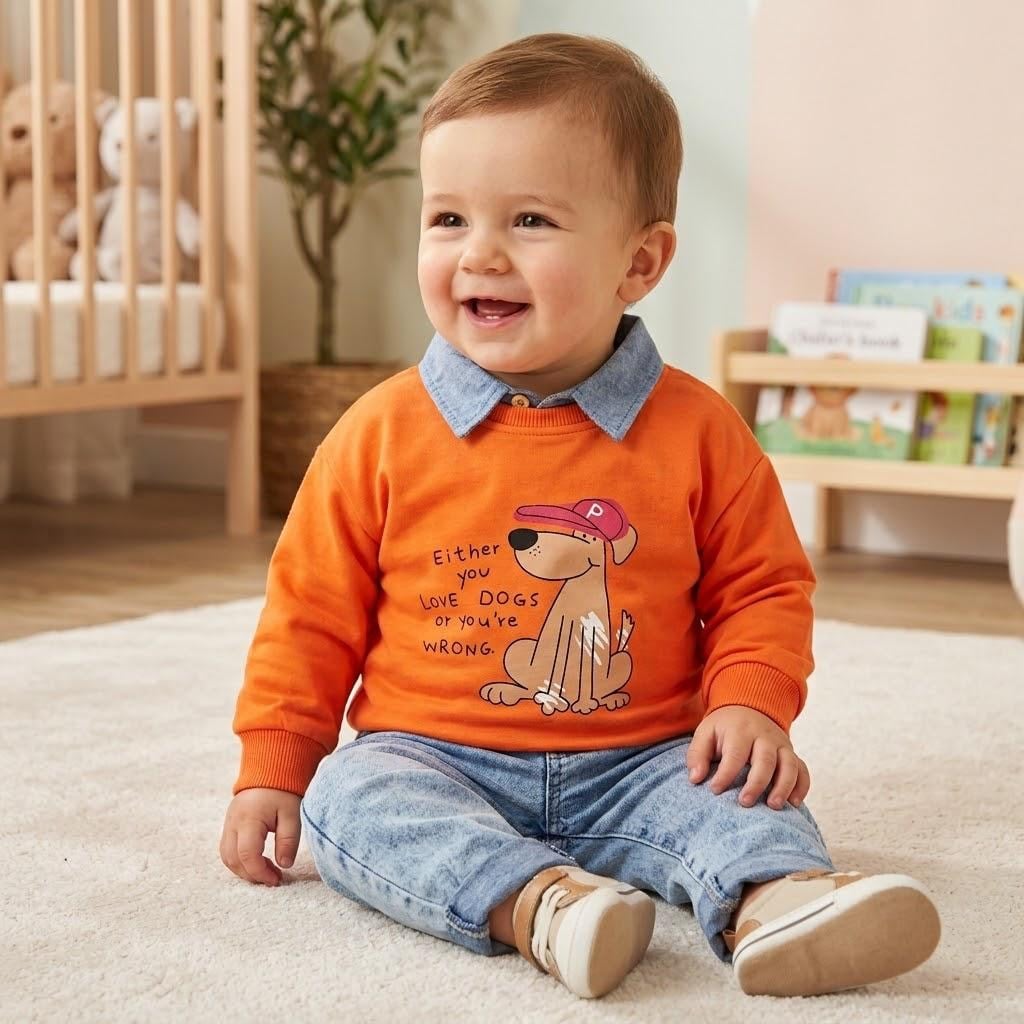 Dog's Çıkarılabilir Yaka Detaylı Sweatshirt - Kot Pantolon Takım