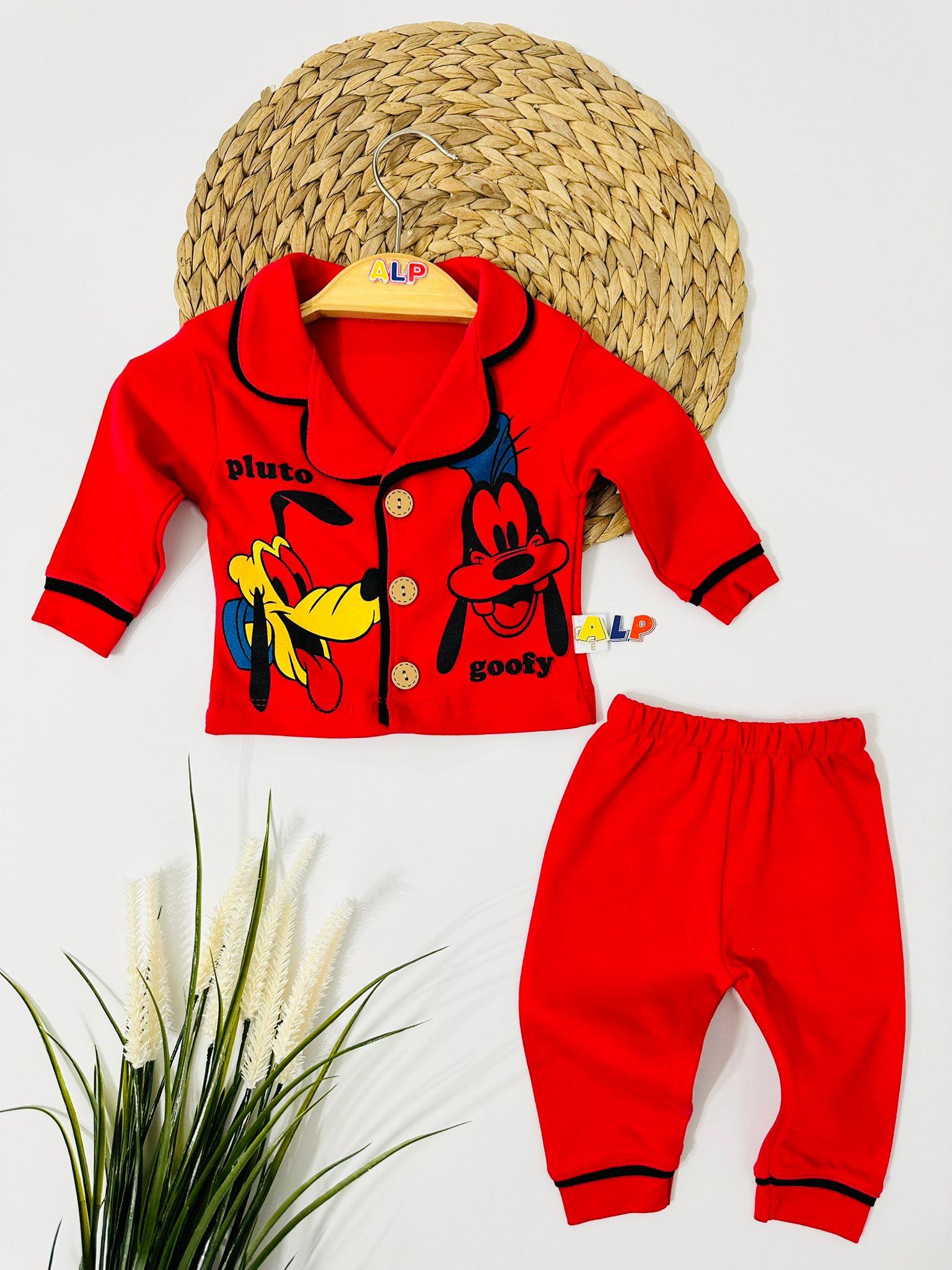 Donald Düğmeli Pijama Takımı  -Ekru