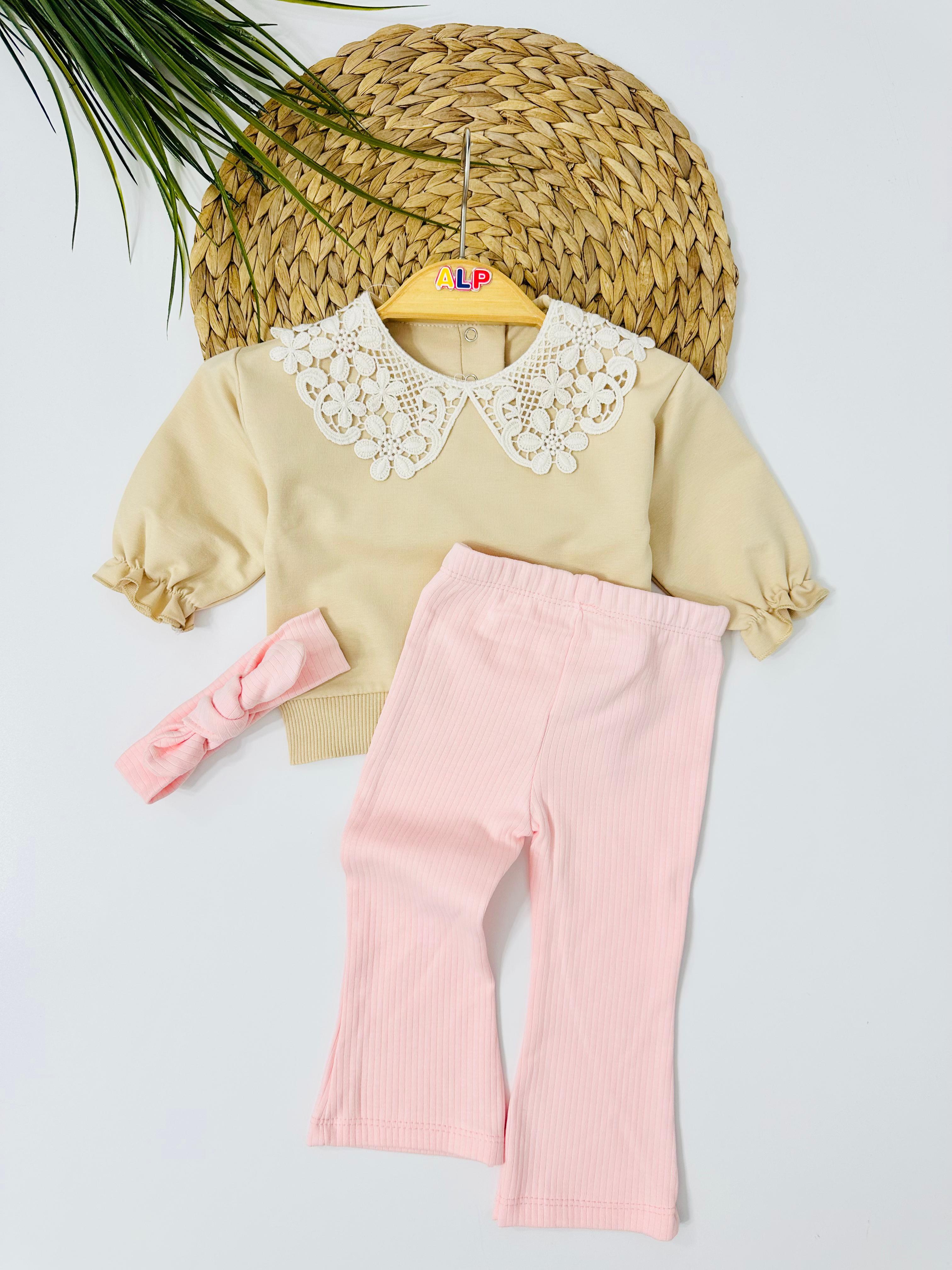FeodıdsÖrme Kot Mevsimlik 2lü Salopet Set - Sarı