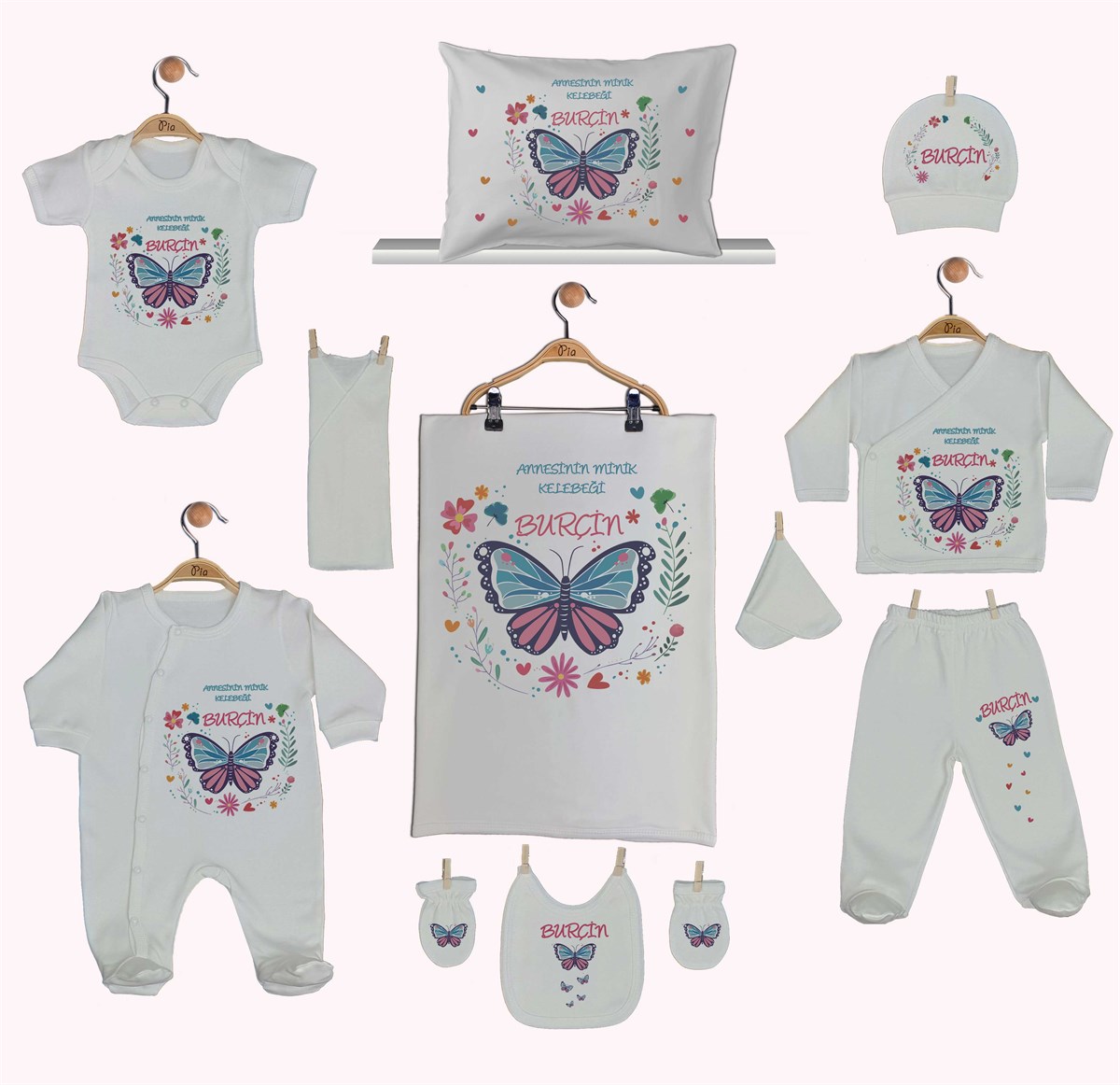 Set Of 11 Li With Butterfly
