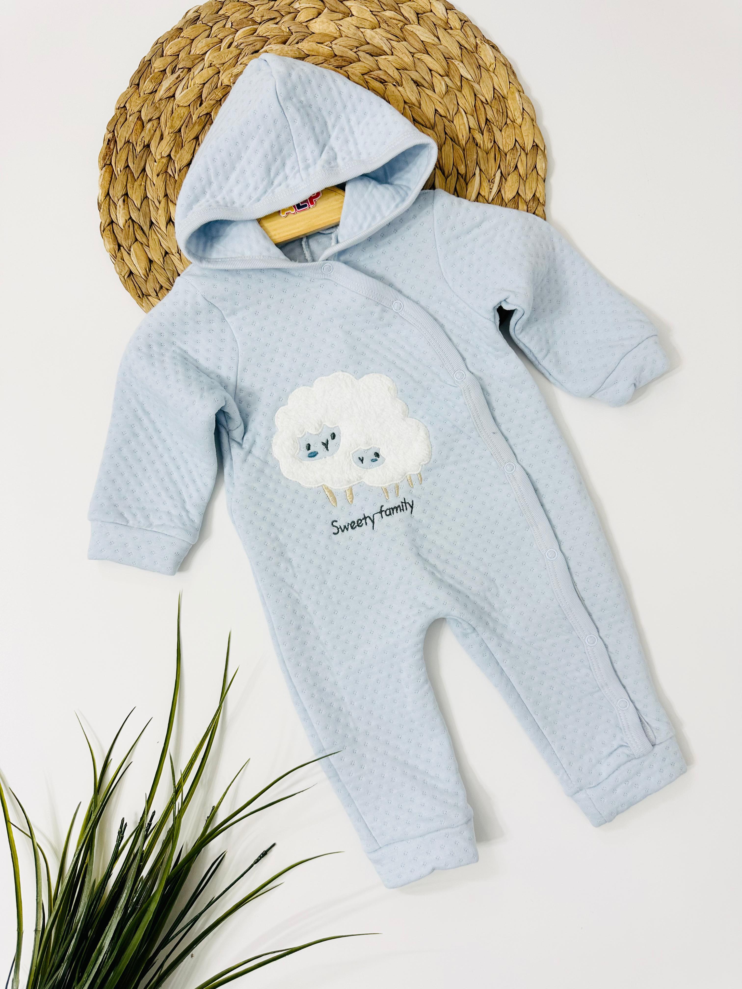 Lamb welsoft Boydan Çıtçıtlı Kışlık Tulum - Mavi