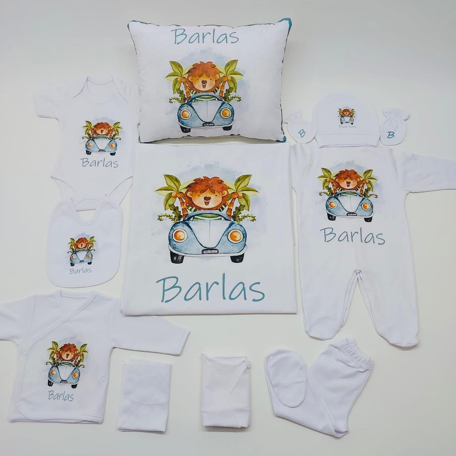 Lion woswos 11 Parça İsme Özel Hastane Çıkışı Seti