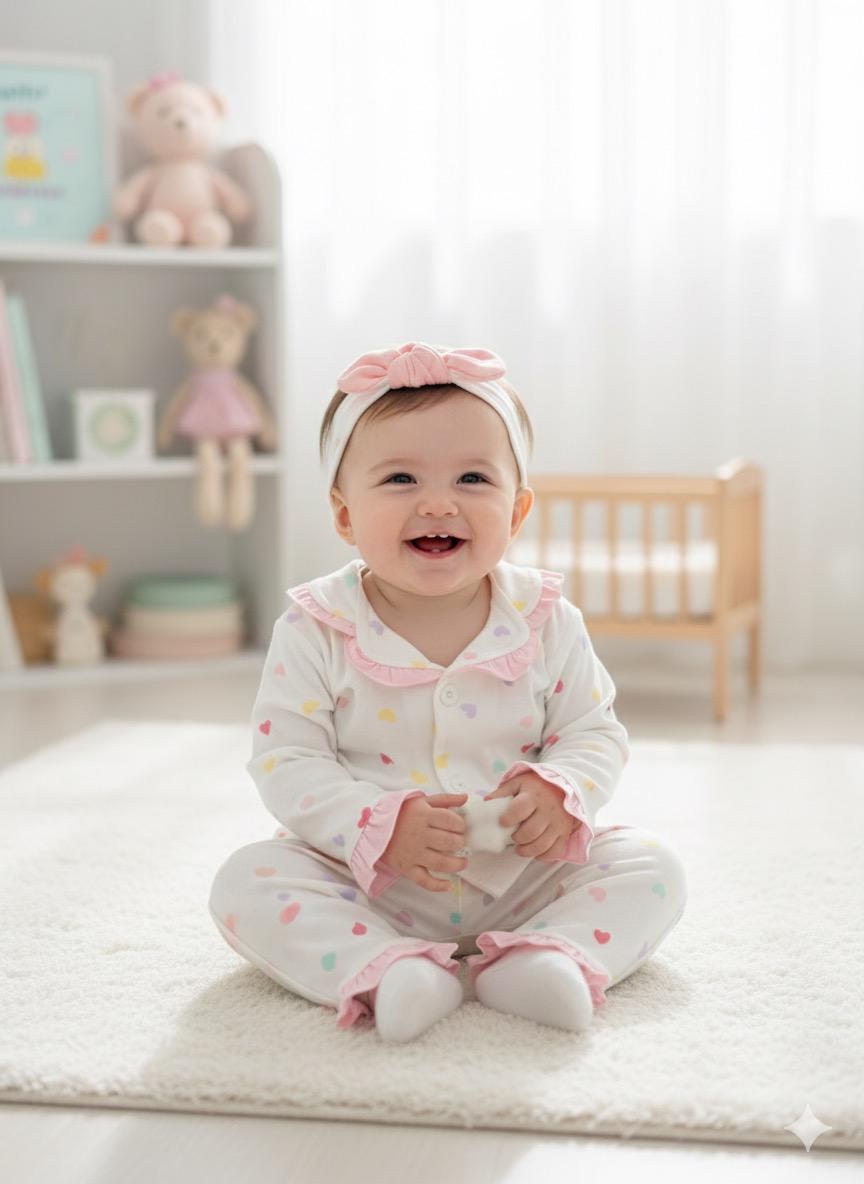 Love Önden Düğmeli Mevsimlik 2 Parça Pjama Takımı