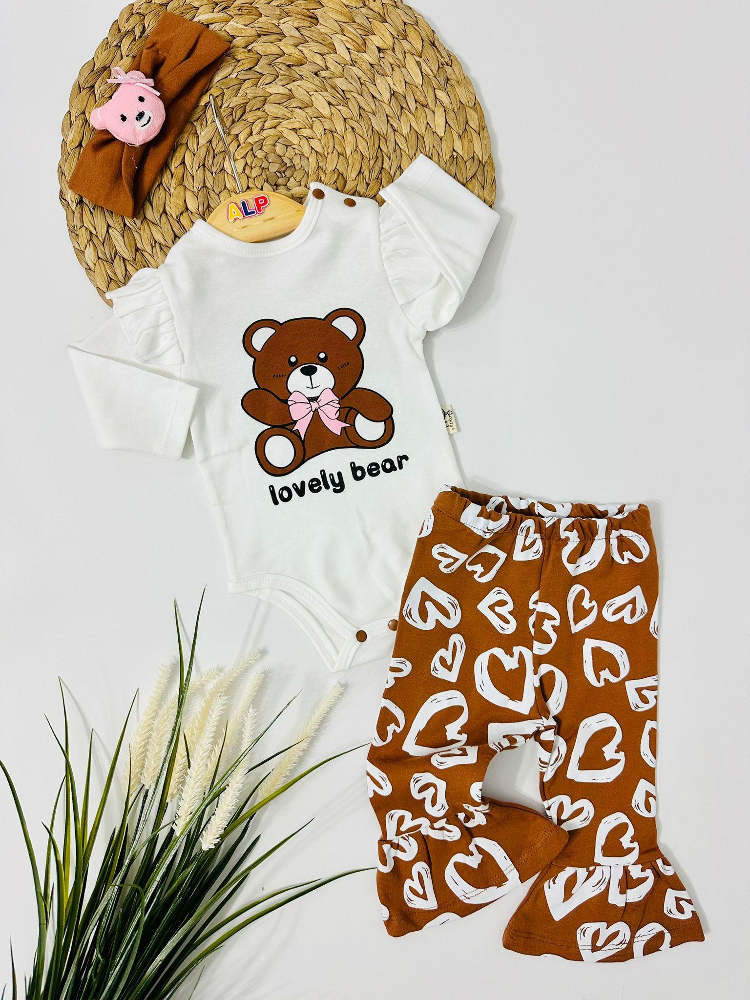 Lovely Bear  Mevsimlik 3lüTakım - Kahverengi 