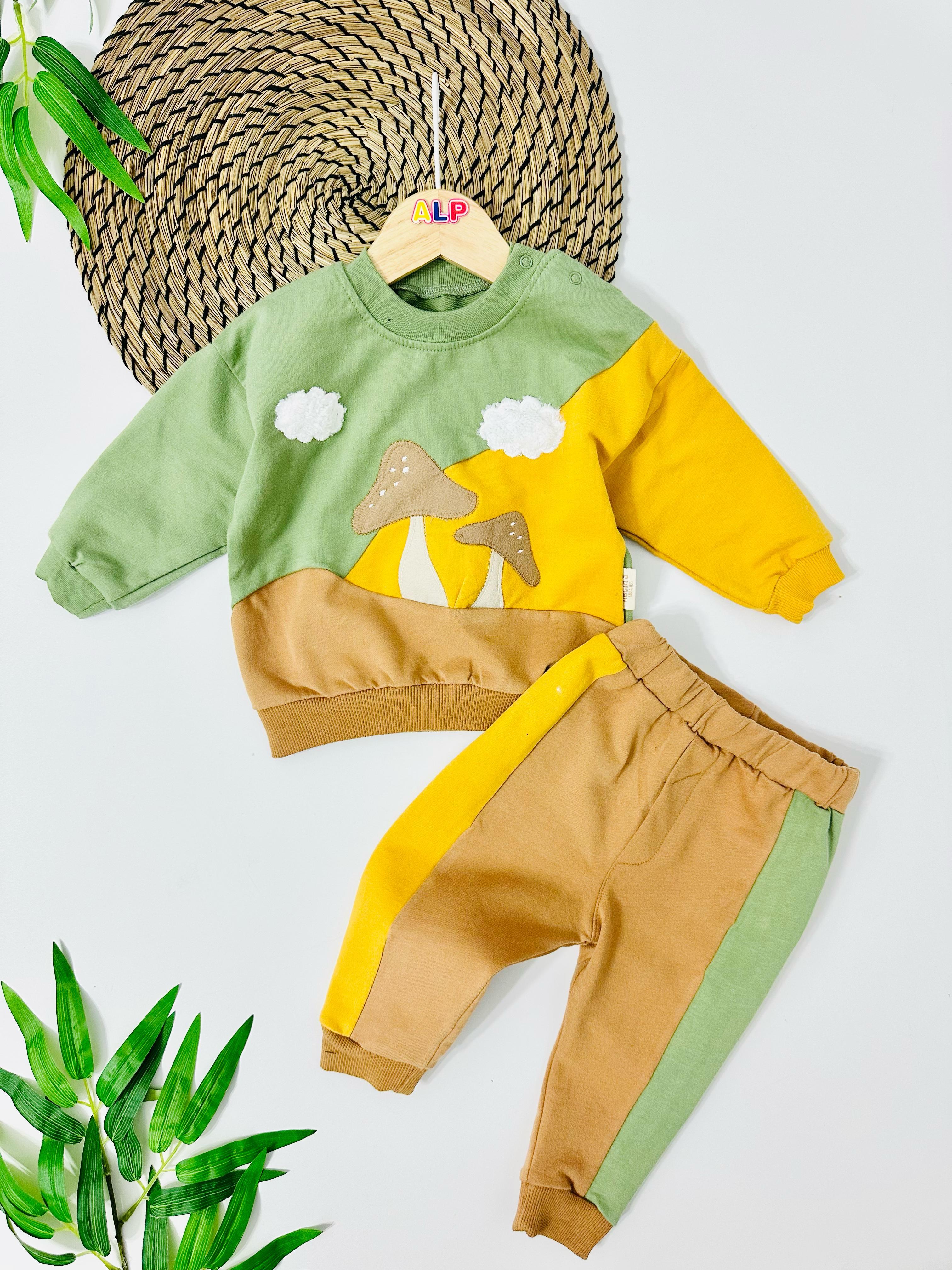 Macao Mantar Omuzdan Çıtçıtlı  Detaylı  2ip Mevsimlik 2li Takım - Yeşil 