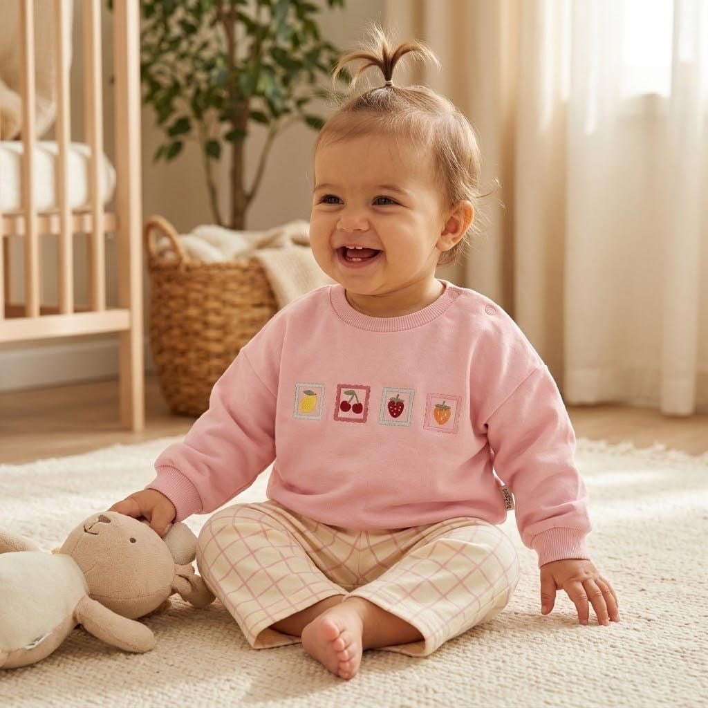 Meyveler Nakış Detaylı Sweatshirt - Pantolon Pinterest Takım 