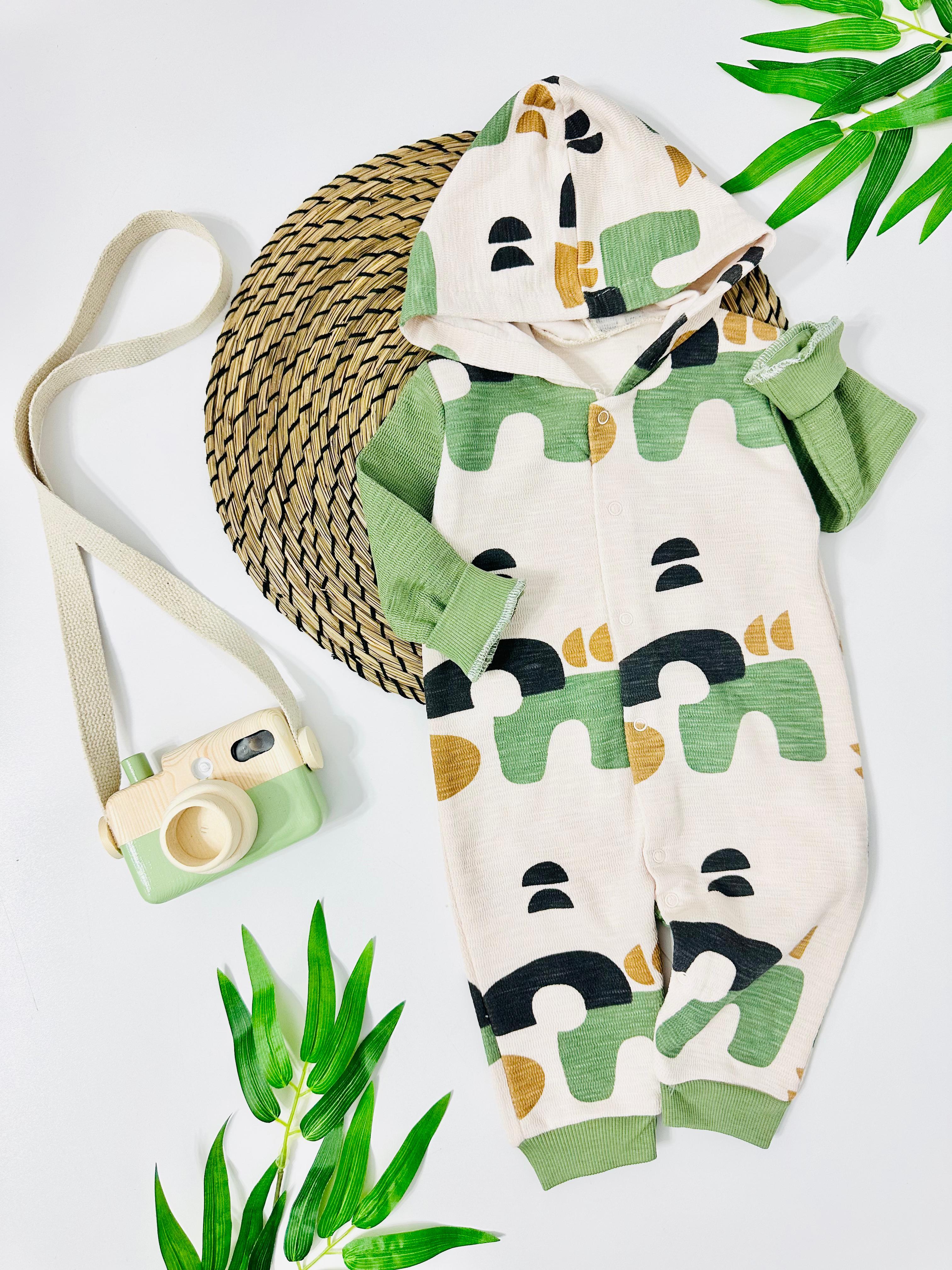 Norway Ohrid Boydan Çıtçıtlı Kapüşonlu Tulum - Yeşil 