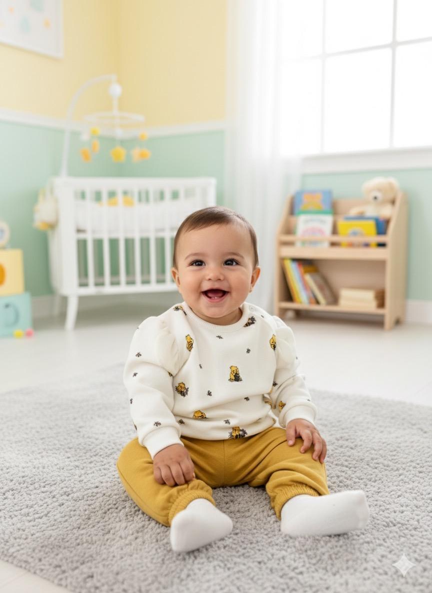 Pooh  Baskılı Minnie Mause 2 ip Alt Üst Takım