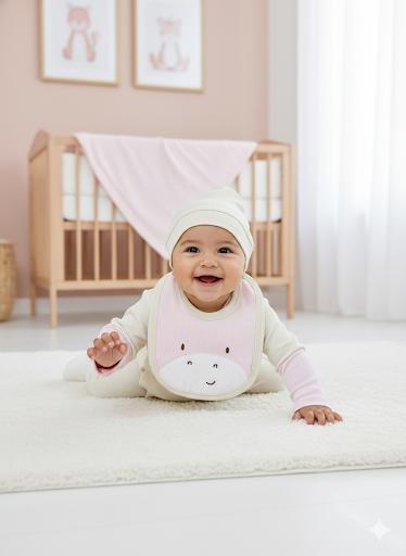 Safari Kaşkorse Organik 10 lu Hastane Çıkışı Set - Pembe
