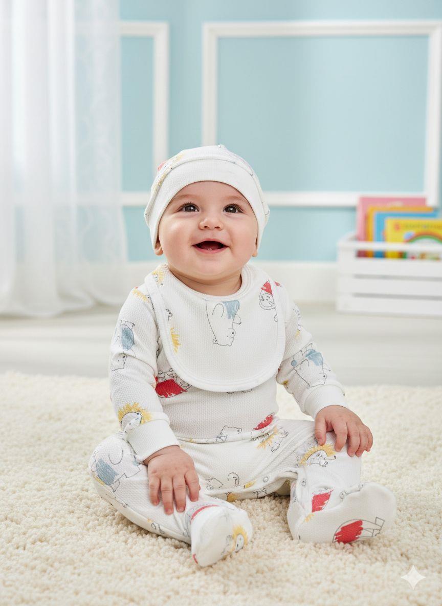 Safari  Kaşkorse Organik 10 lu Hastane Çıkışı Set - Sarı