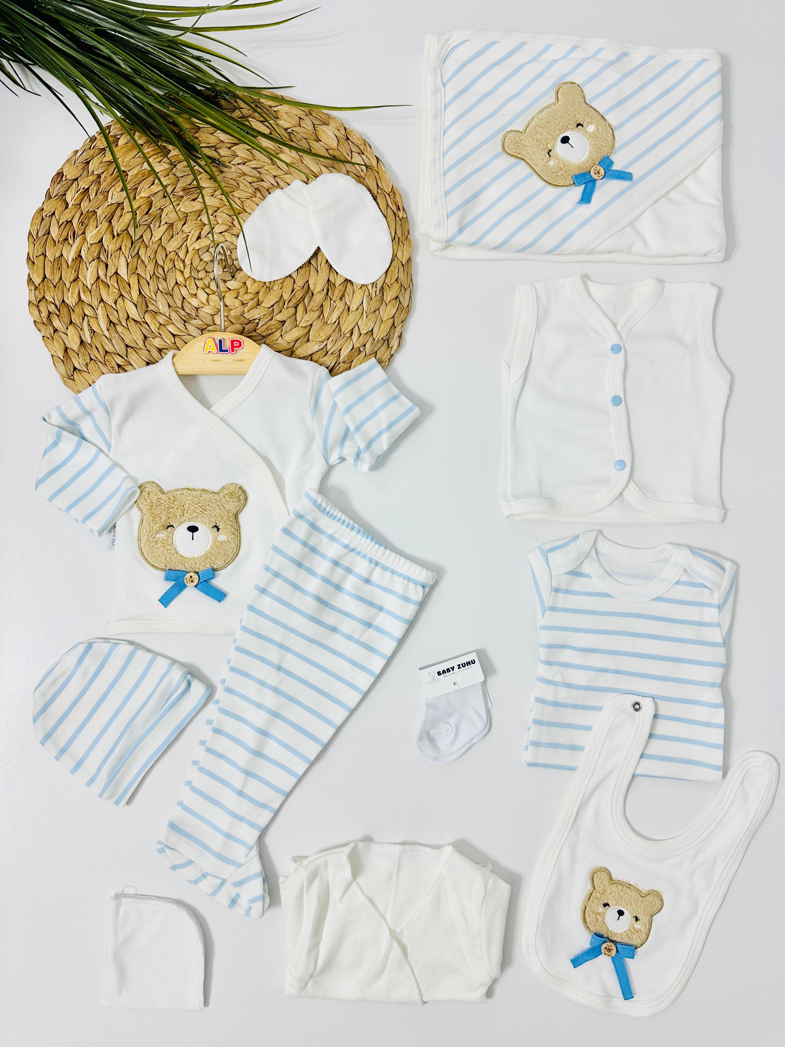 Sevimli Ayıcık  10 lu Hastane Çıkışı Set - Mavi