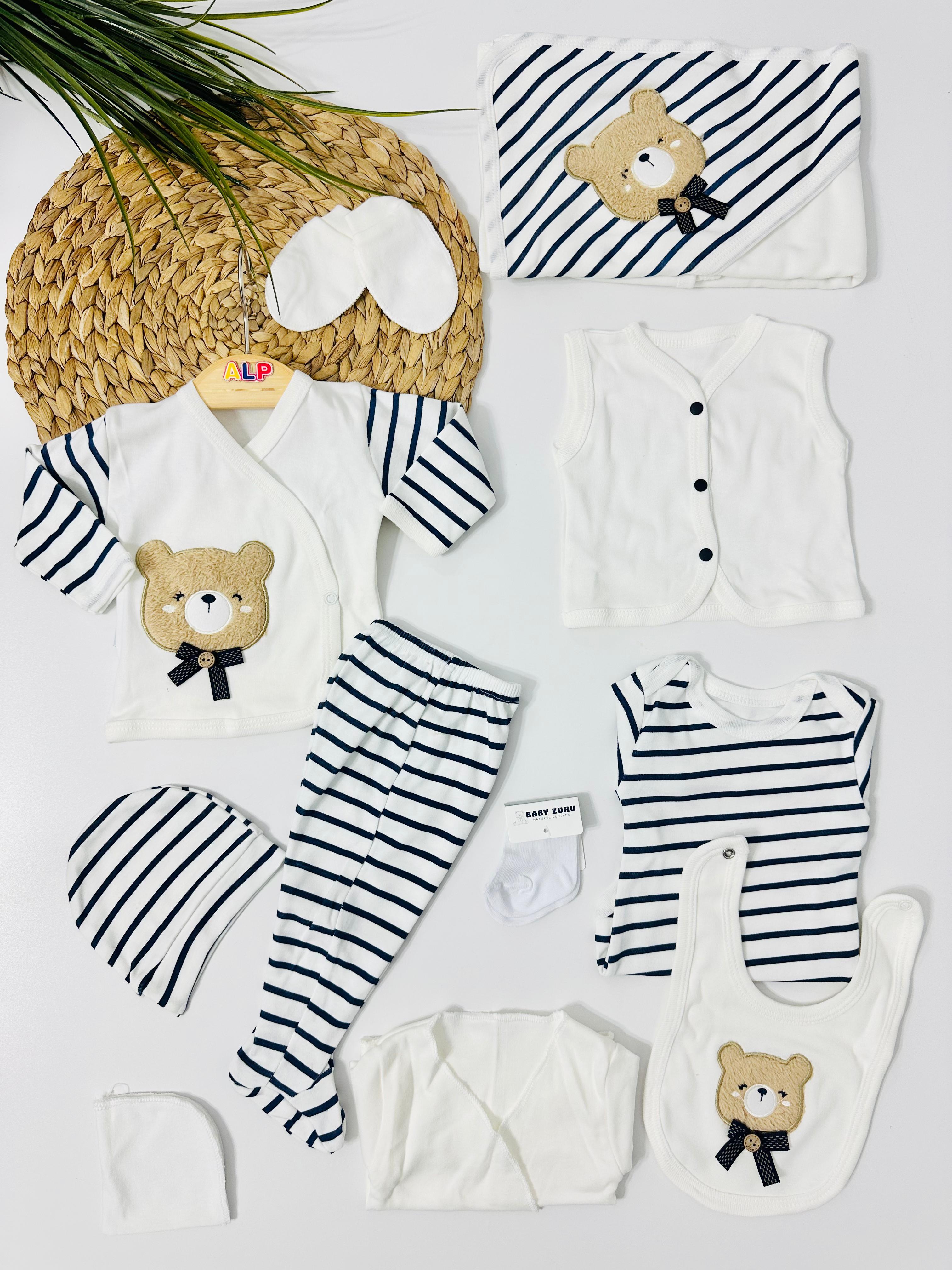 Sevimli Ayıcık  10 lu Hastane Çıkışı Set - Lacivert