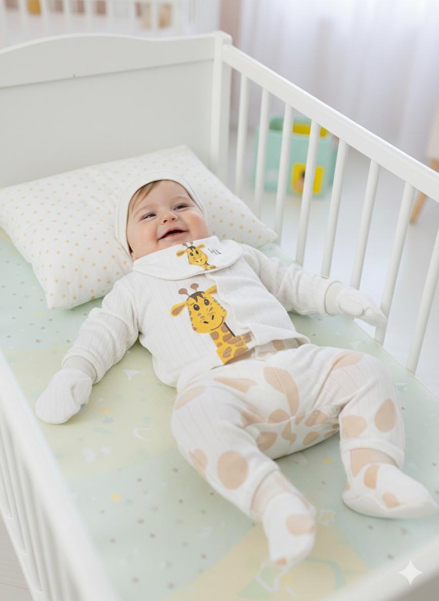 Shule 5li Yenidoğan set - Krem