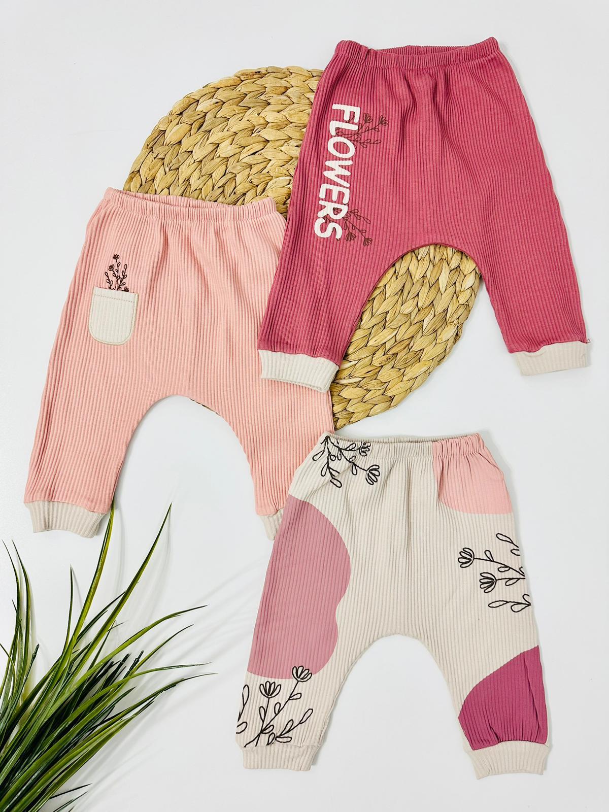 Spaın 3'lü Pantolon Set - Pembe