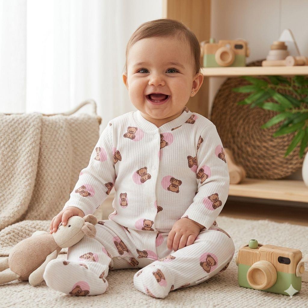 Texsas Pamuk Penye Tek Bebek Tulumu