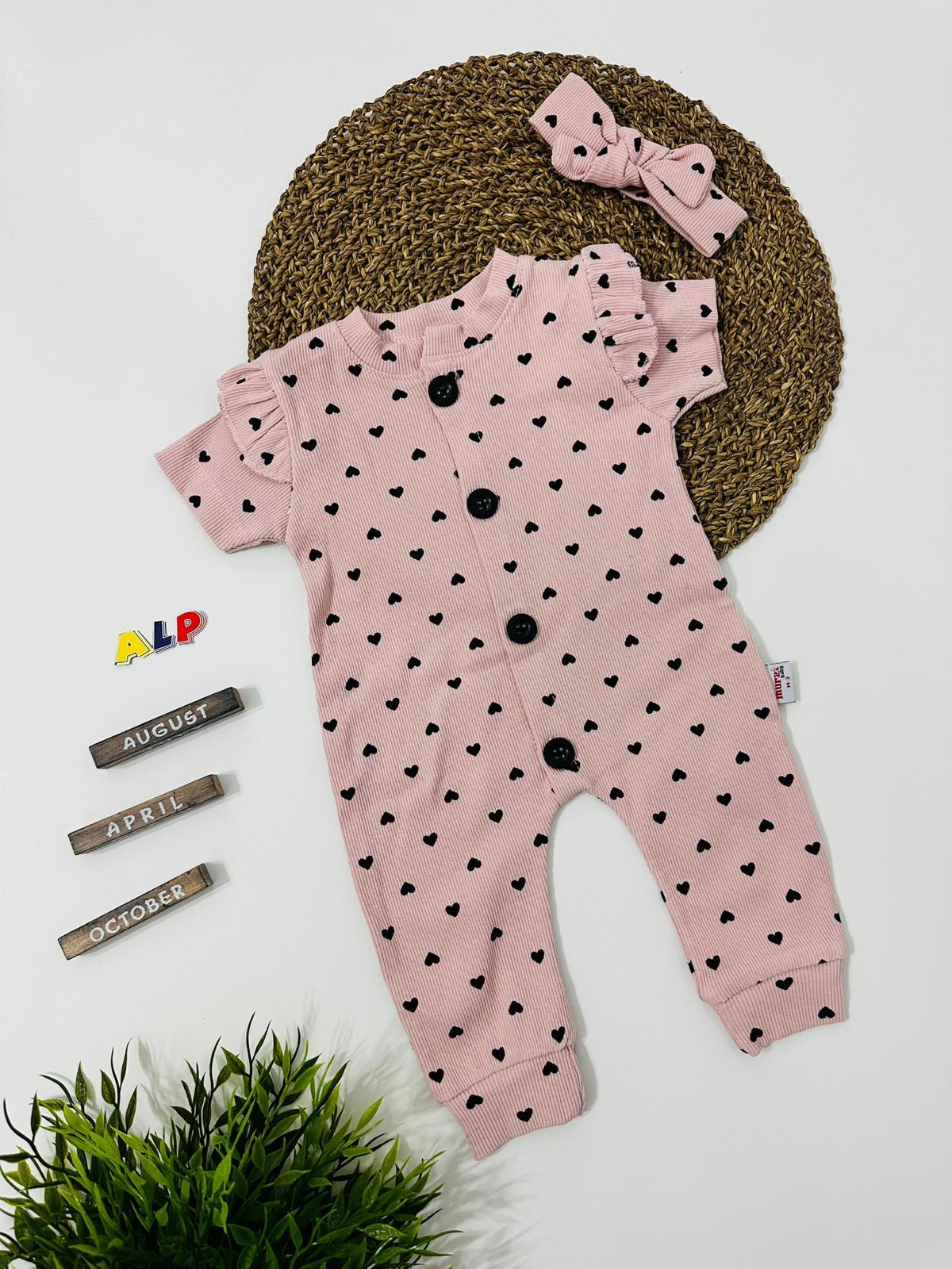 Tiny Hearts 2 Parça Tulum Set Kız Takım Pembe