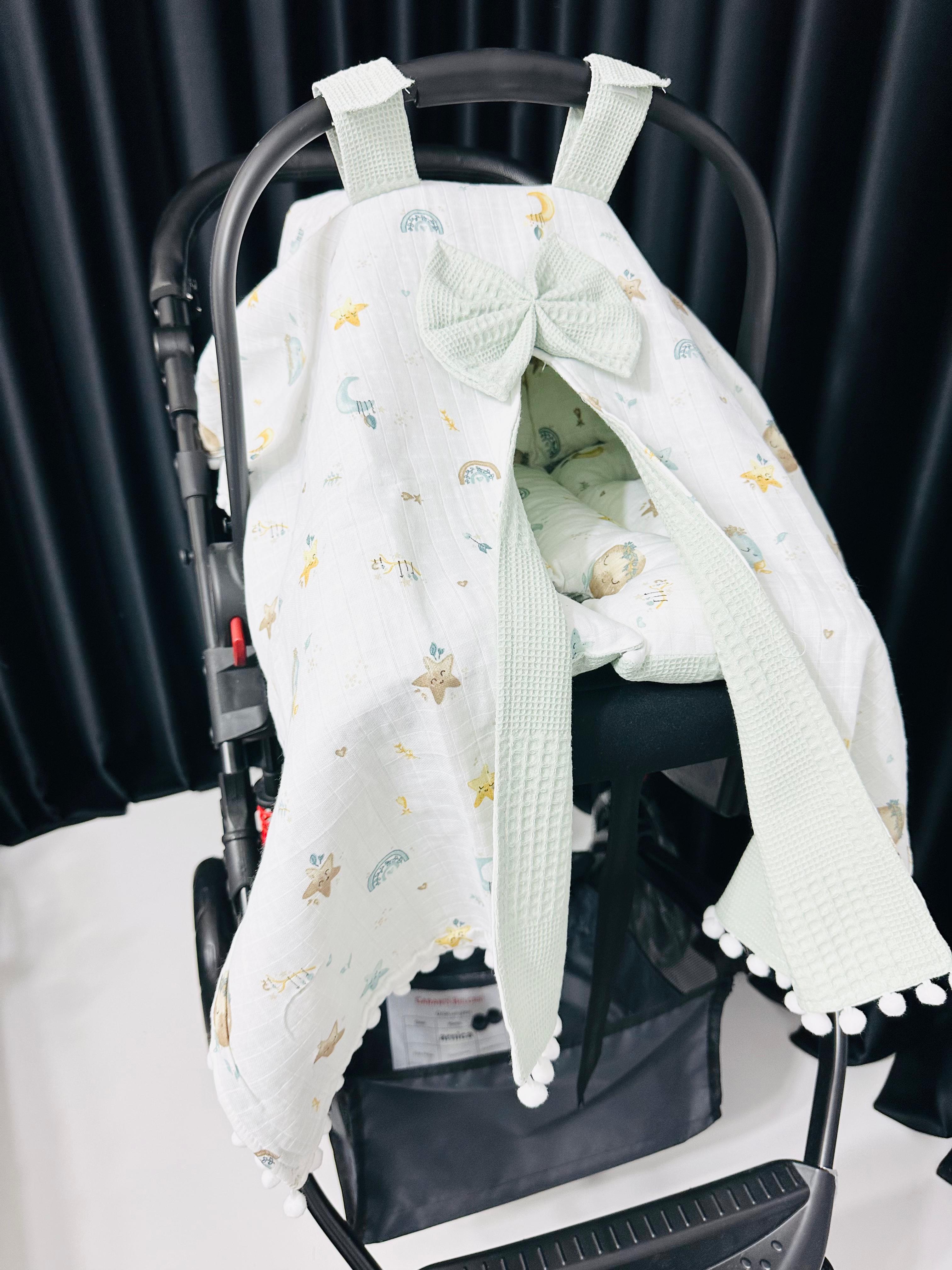 Torino 90*100 Müslin  Minder ve Puset Örtüsü 2li Set -Model-3