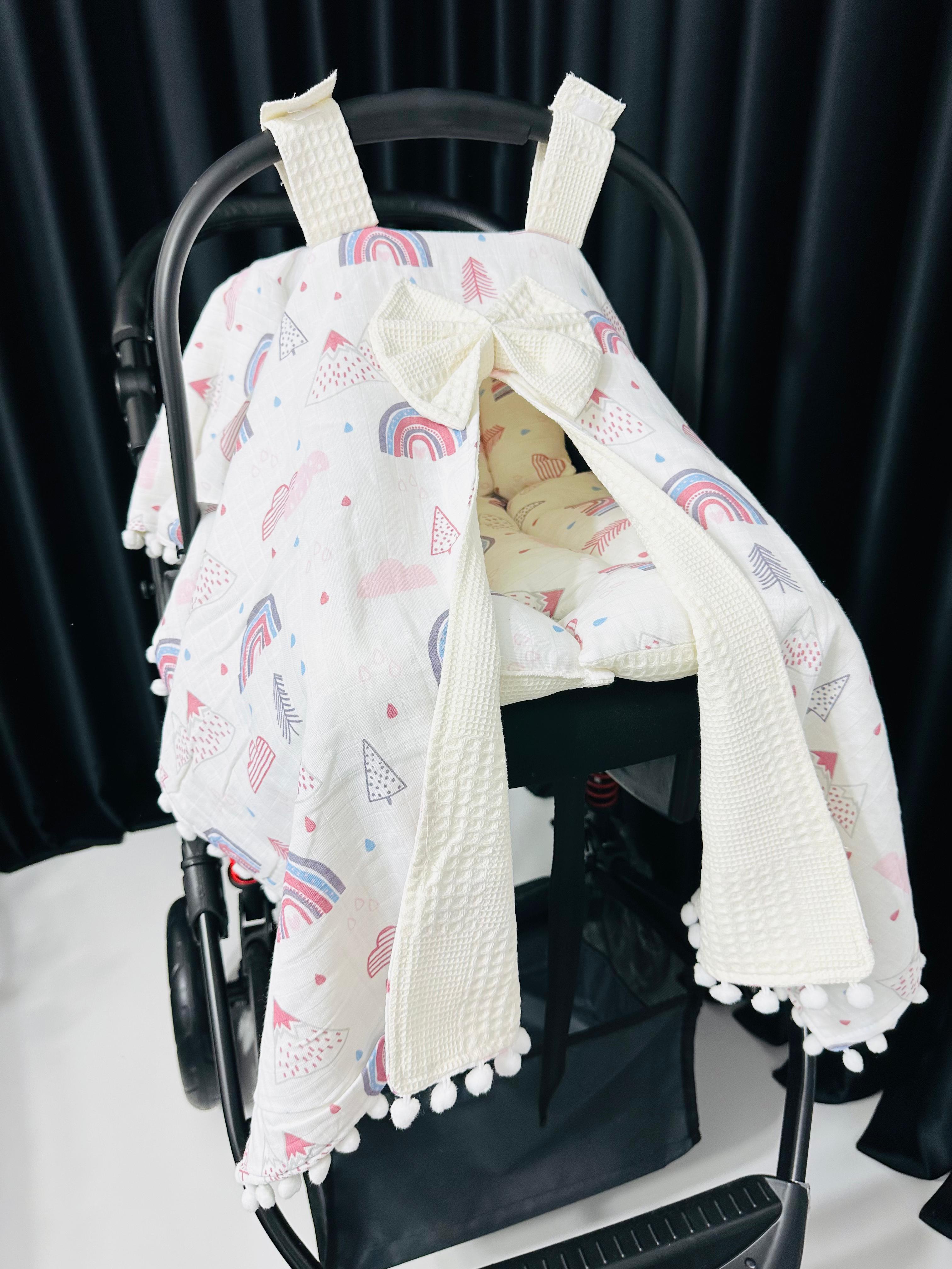 Torino 90*100 Müslin  Minder ve Puset Örtüsü 2li Set -Model-12