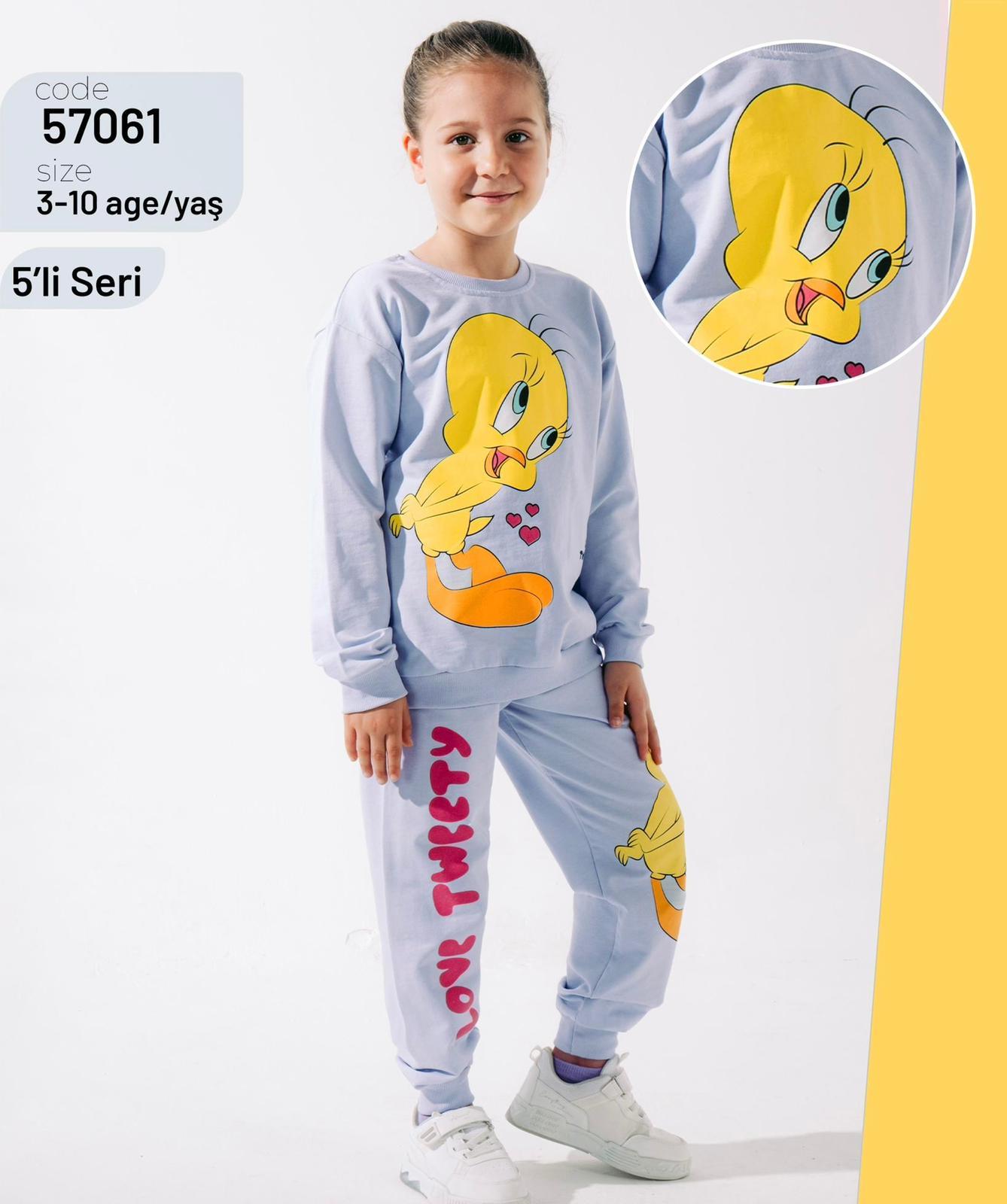 Tweti 2 İp Cep Detaylı Eşofman Takım - Lila 