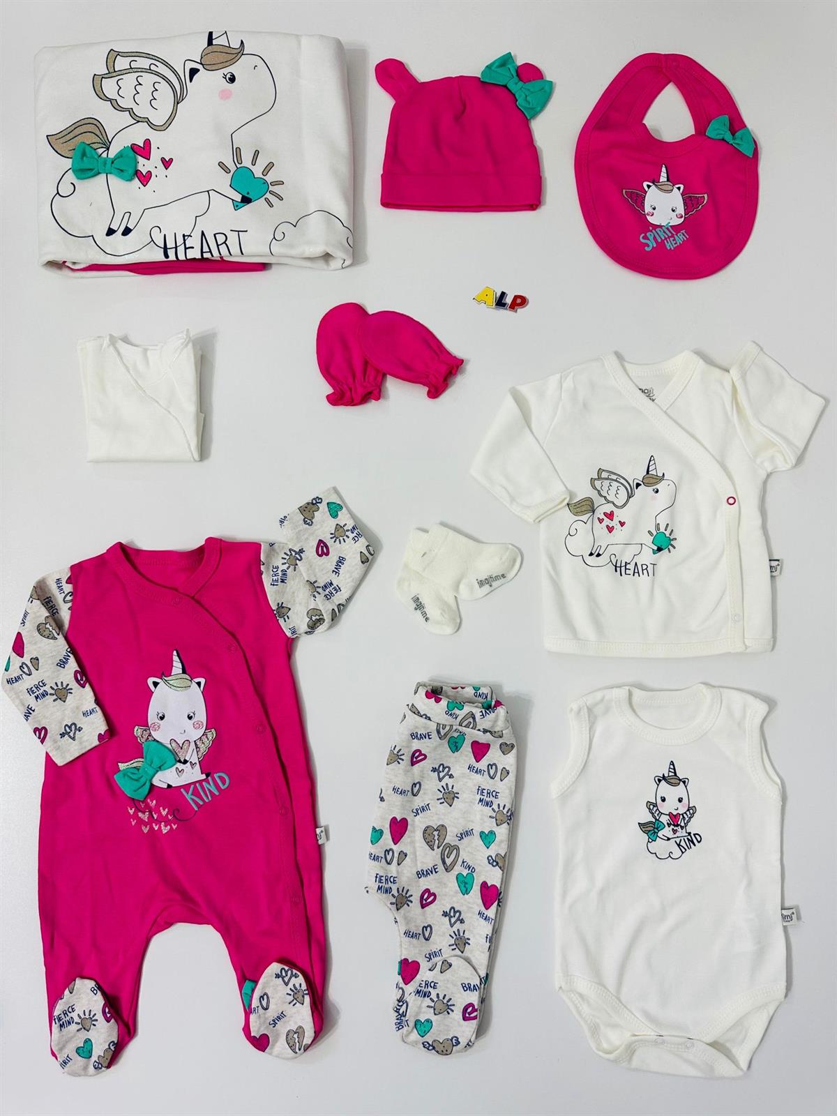 unicorn 10 parça hastane çıkış seti