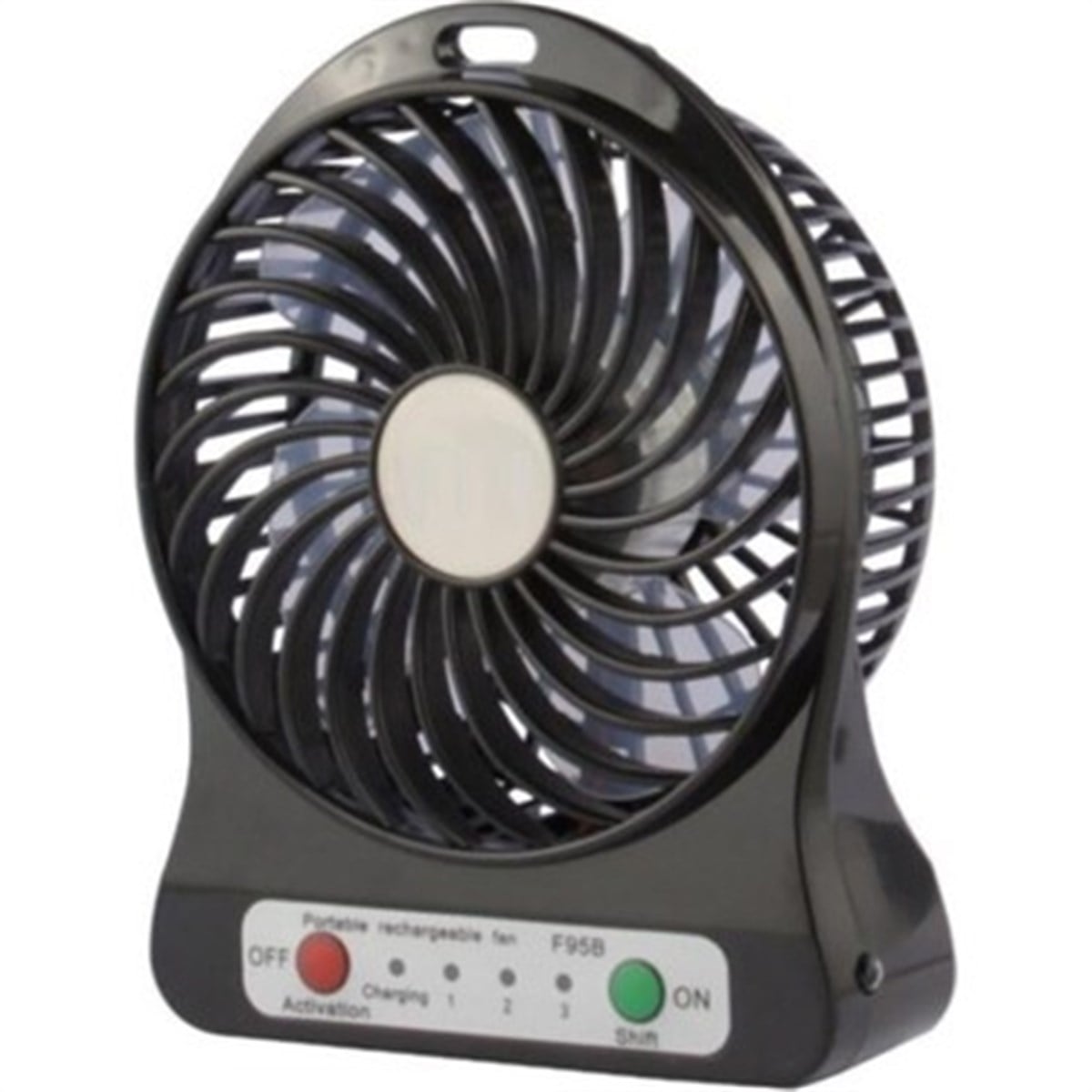 TeknoMarketim Masaüstü Taşınabilir Pilli Şarjlı Vantilatör Usb Fan SİYAH